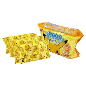 포켓몬 물 99.9% 물티슈 80매×3개-일본직구 바리바리몰