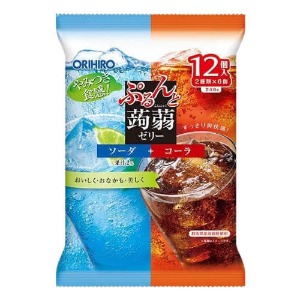 오리히로 곤약젤리 소다맛콜라맛 12봉-일본직구 바리바리몰